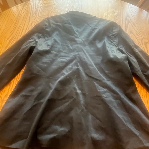 Eileen Fisher Zip Front V-Neck Peplum Jacket Black Large L Dress Casual - Picture 16 of 16